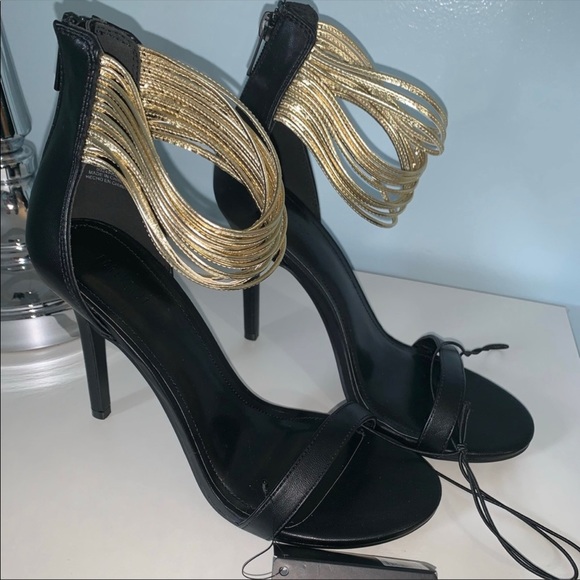 NWT Forever 21 Gold Strap Heels - Picture 4 of 8